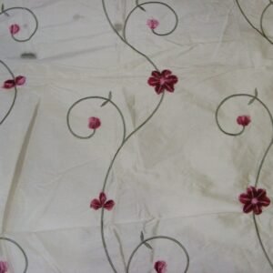 Custom Made to Measure Dupioni Silk Embroidery Curtains - Image 4