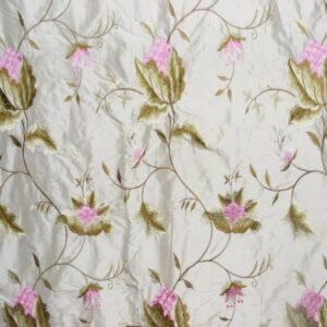 Custom Made to Measure Dupioni Silk Embroidery Curtains - Image 3